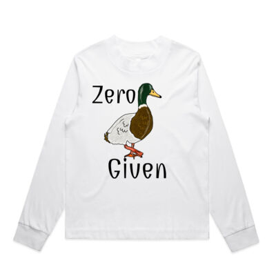 Zero duck given Womens mock longsleeve tee Thumbnail