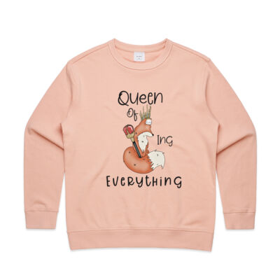 Queen of foxing everything Womens premium crew Thumbnail